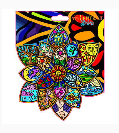 Wild Heart - Mosaic Lotus Window Sticker