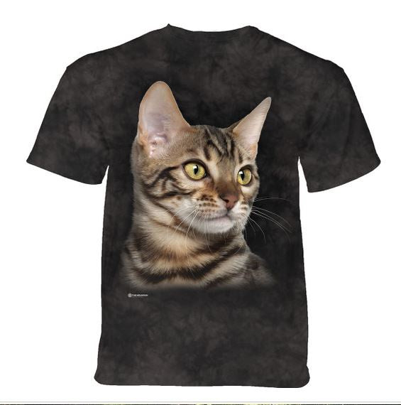 The Mountain - "Striped Cat Portrait" Tie Dye T-Shirt