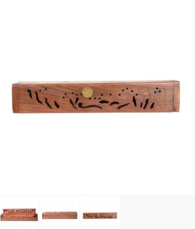 Benjamin - Sun & Moon 12" Wooden Incense Box 67067