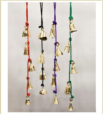 India Arts - Brass Bells on Solid Color Cord