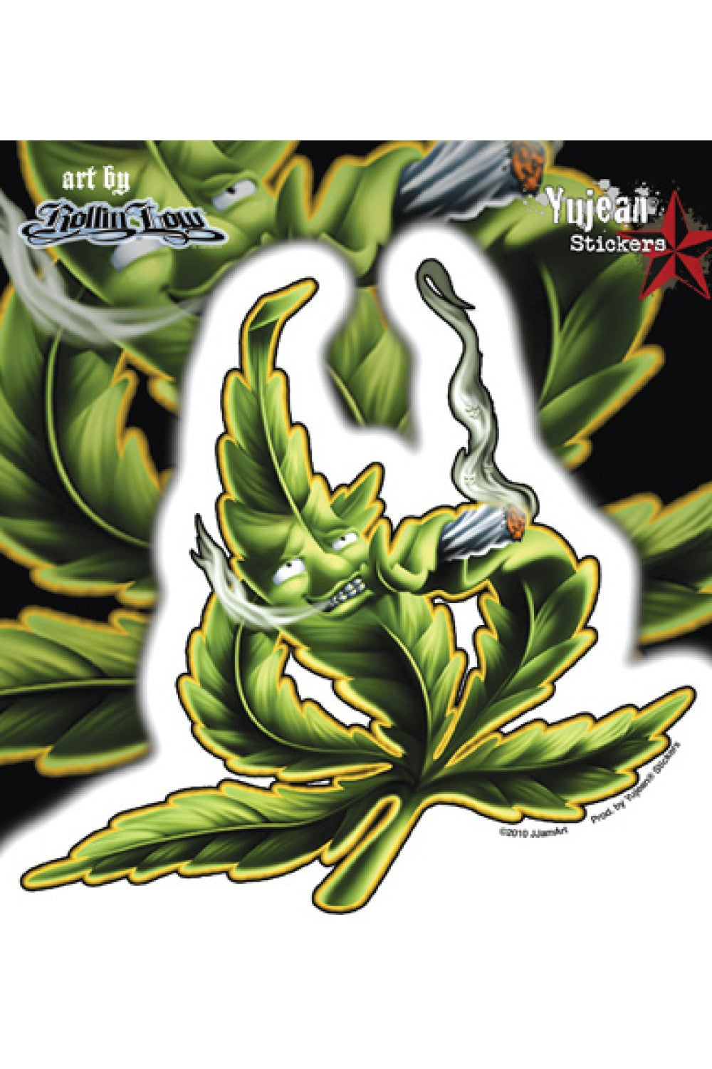 Rolling Low Leaf Sticker 5.5"