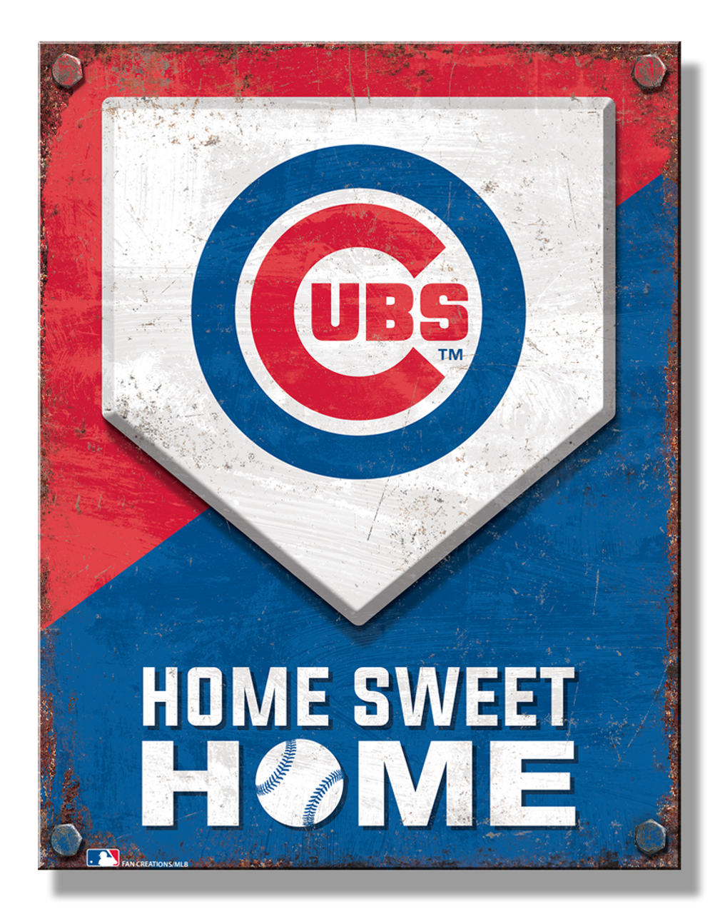 Chicago Cubs Home Tin Sign
