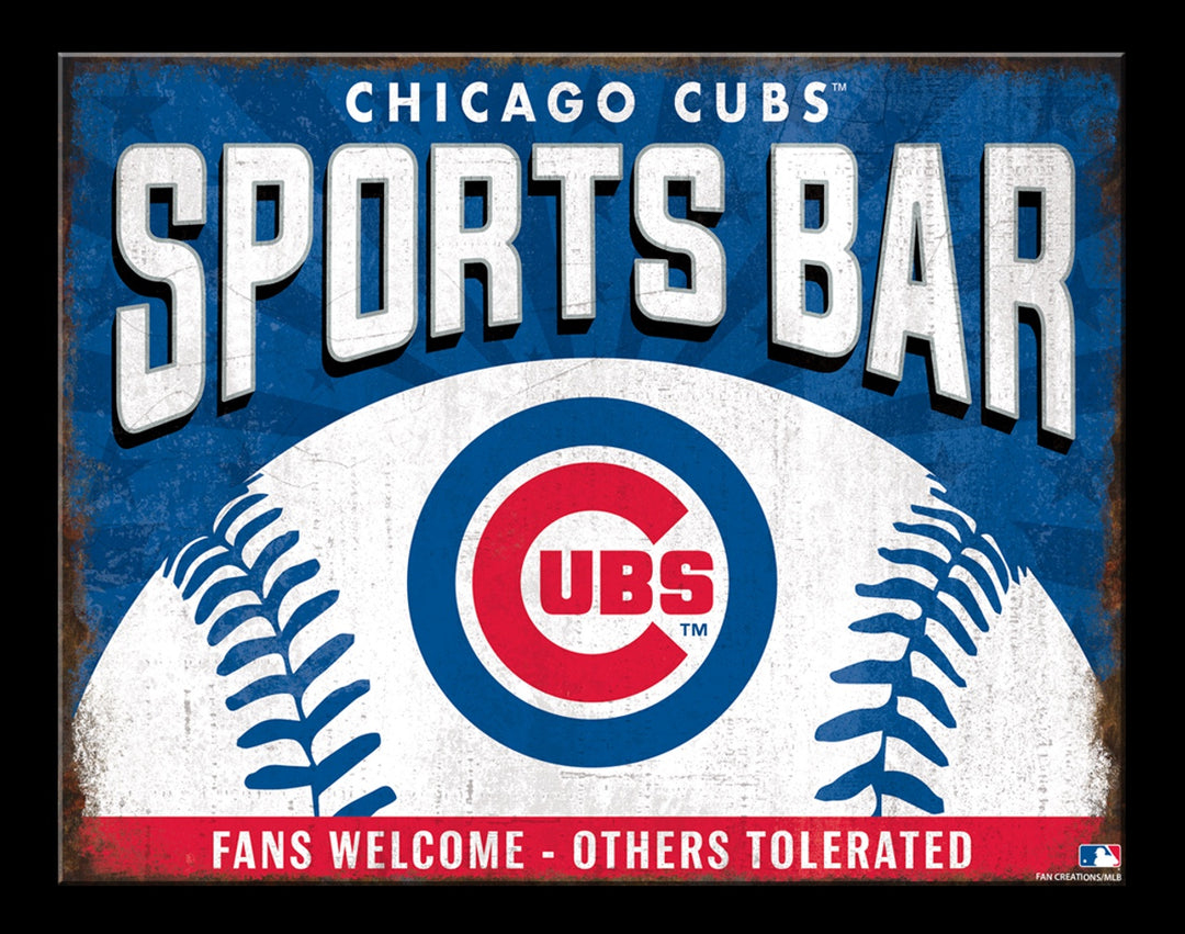 Chicago Cubs Sports Bar Tin Sign