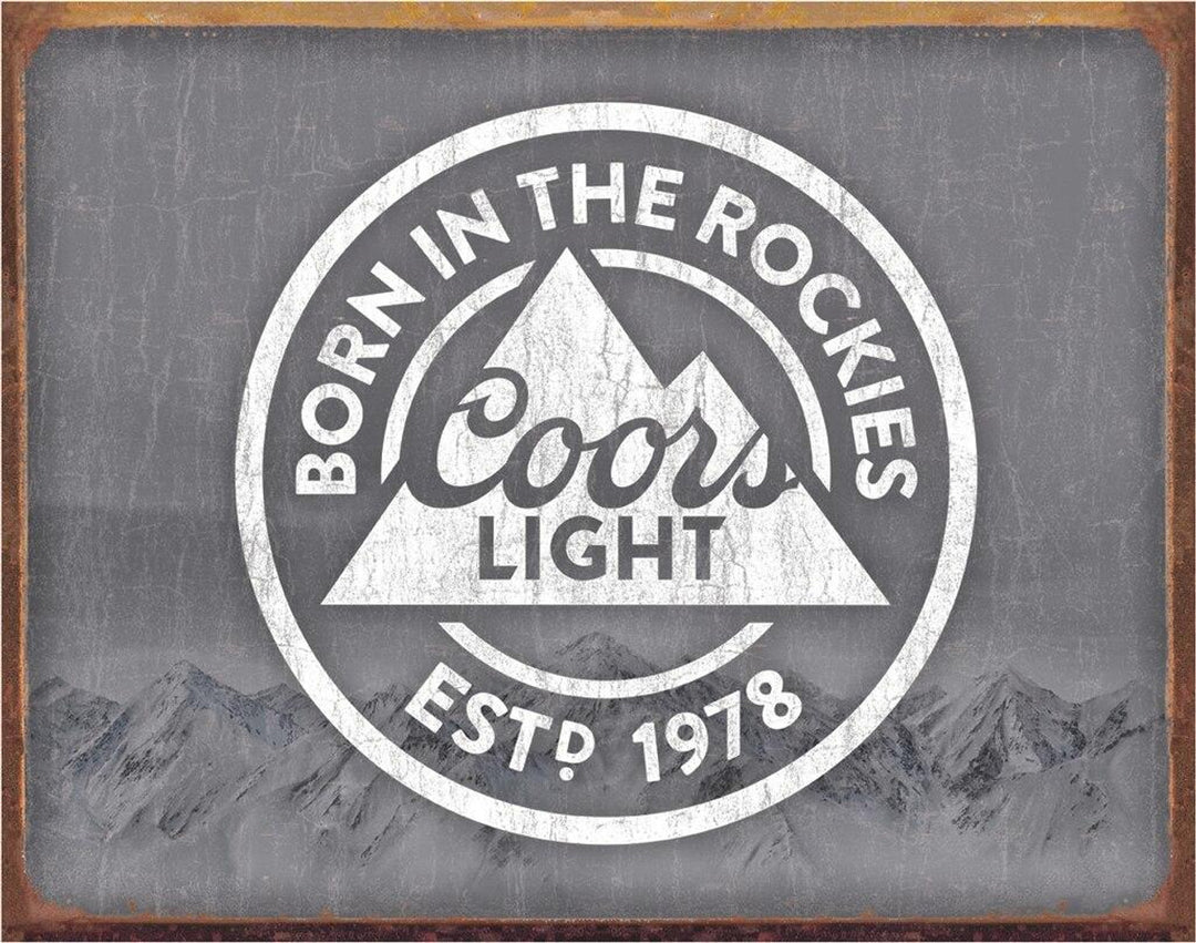 Coors Light Tin Sign- Born In 1978