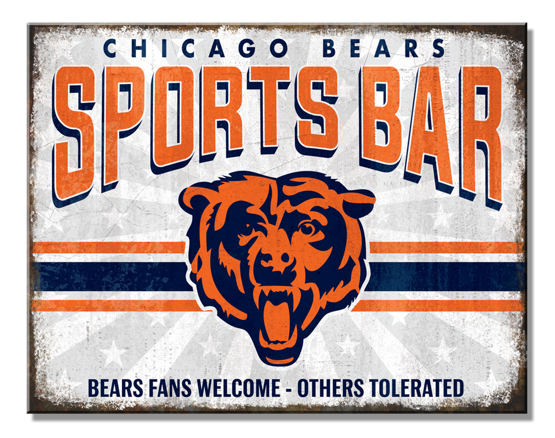Chicago Bears Bar Tin Sign