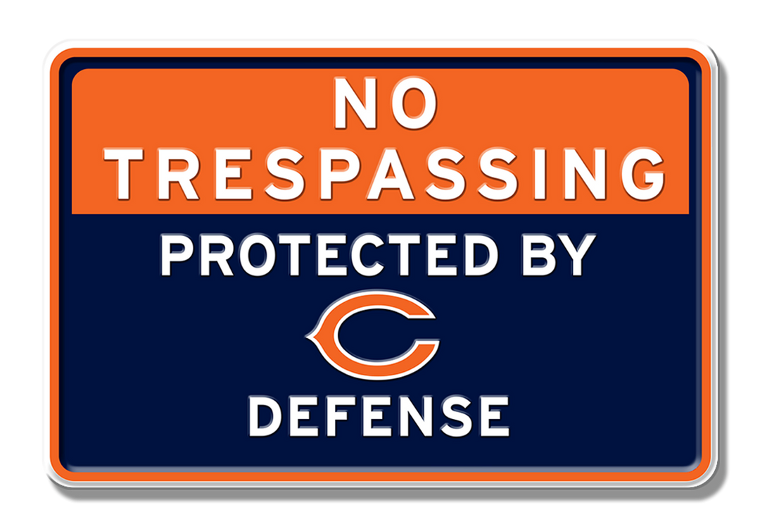 Chicago Bears Defense Embossed Aluminum Sign