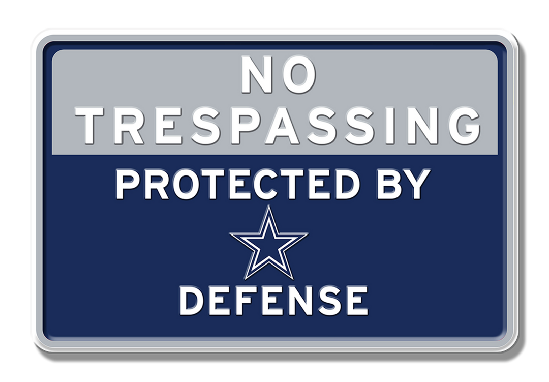 Dallas Cowboys Defense Embossed Aluminum Sign