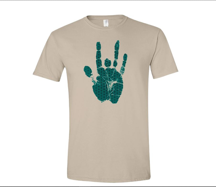 Always A Hoot - Garcia Handprint "Flower of Life" Sand T-Shirt