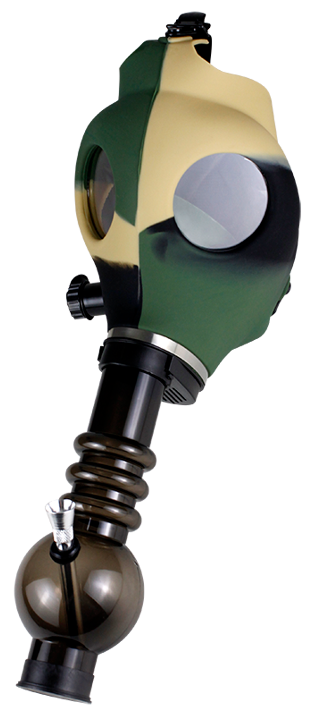 Camo Gas Mask Water Pipe