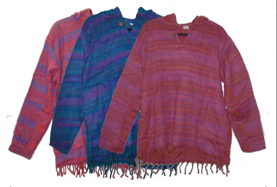 Magic Touch - Striped Wool Hoodie-Jacket