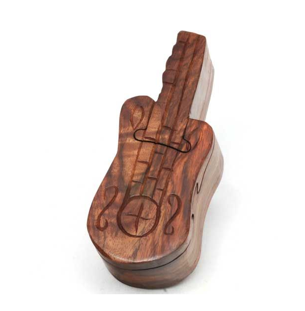 RExpo - Wood Guitar Puzzle Storage Box