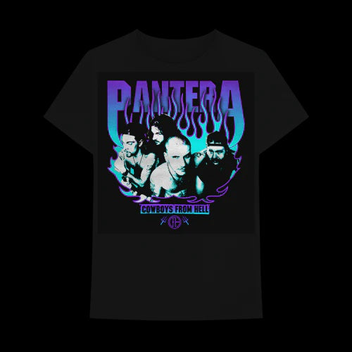 Pantera Cowboys From Hell Purple Flames T-Shirt