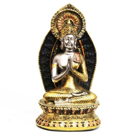 Gold/Silver Polyresin Buddha Statue