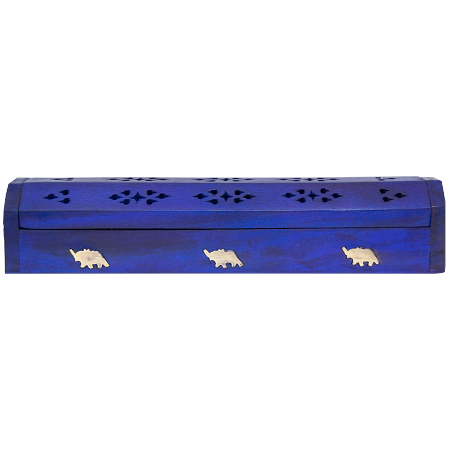 Coffin Box Incense Burner w/Storage - Purple