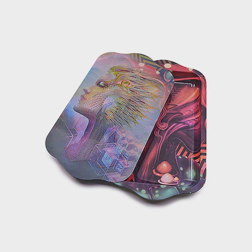 Metal Rolling Tray w/ Holographic Magnetic Lid - Lady Legend