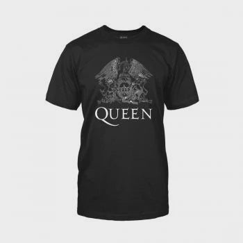 Queen White Logo Black T-Shirt