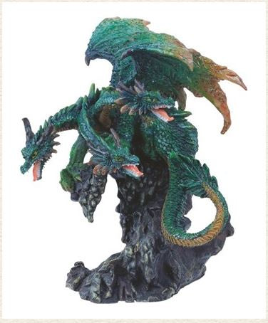 GSC - 3 Headed Green Earth Dragon Statue