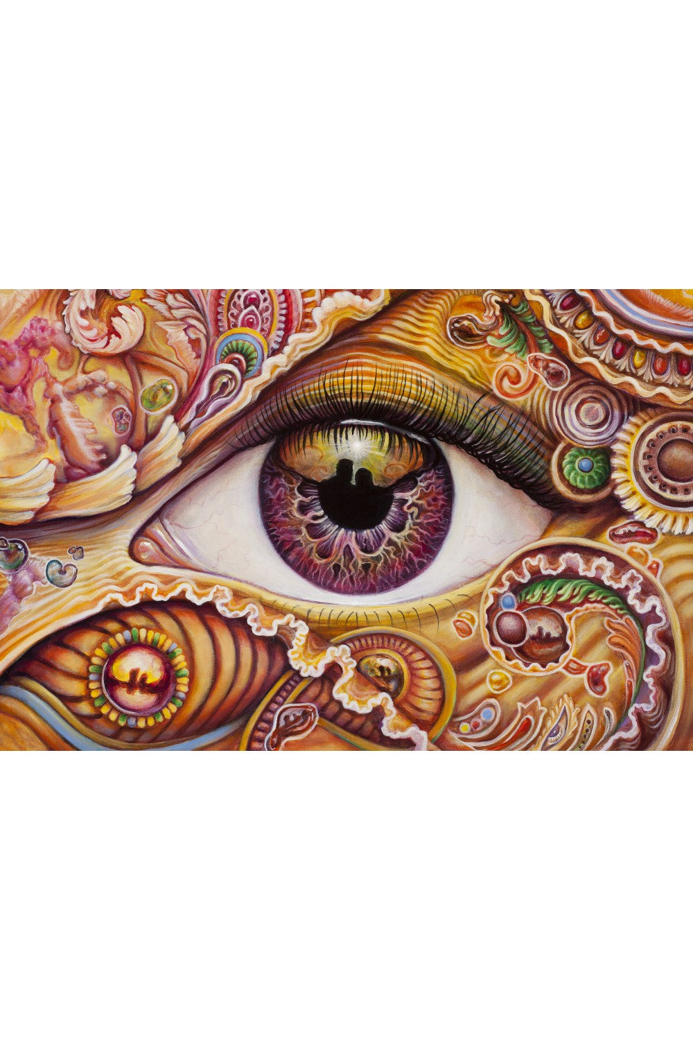 Mine RR Orange Eye Art Tapestry
