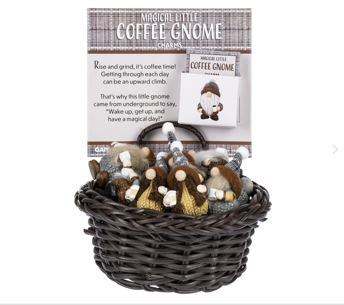 Ganz - Coffee Gnomes Charms in a Basket