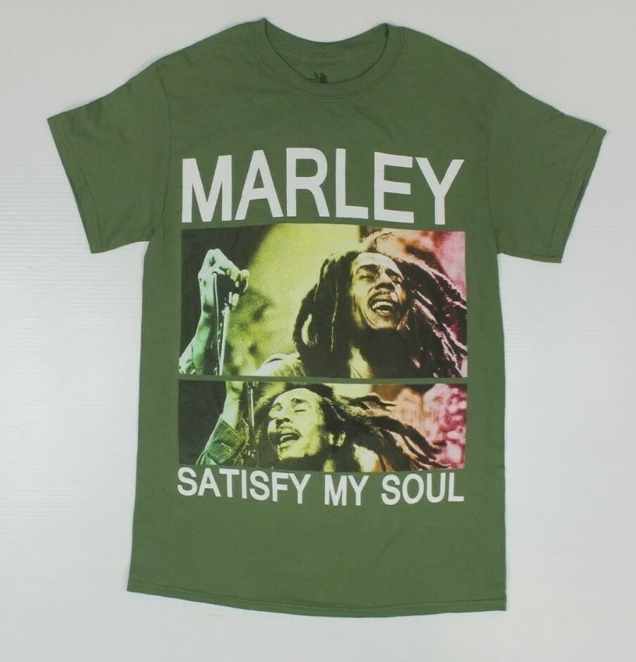 Bob Marley Satisfy My Soul Green T-Shirt