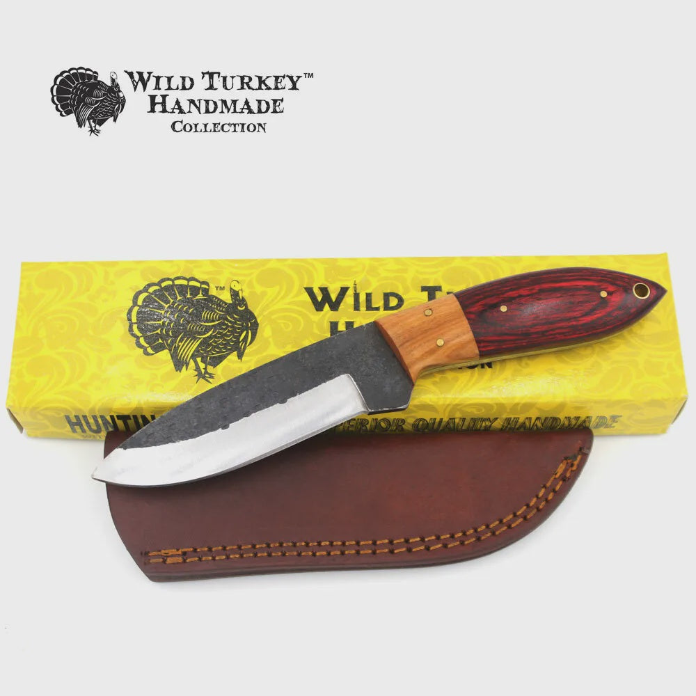 Wild Turkey Handmade Collection High Carbon Steel Fix Blade Knife