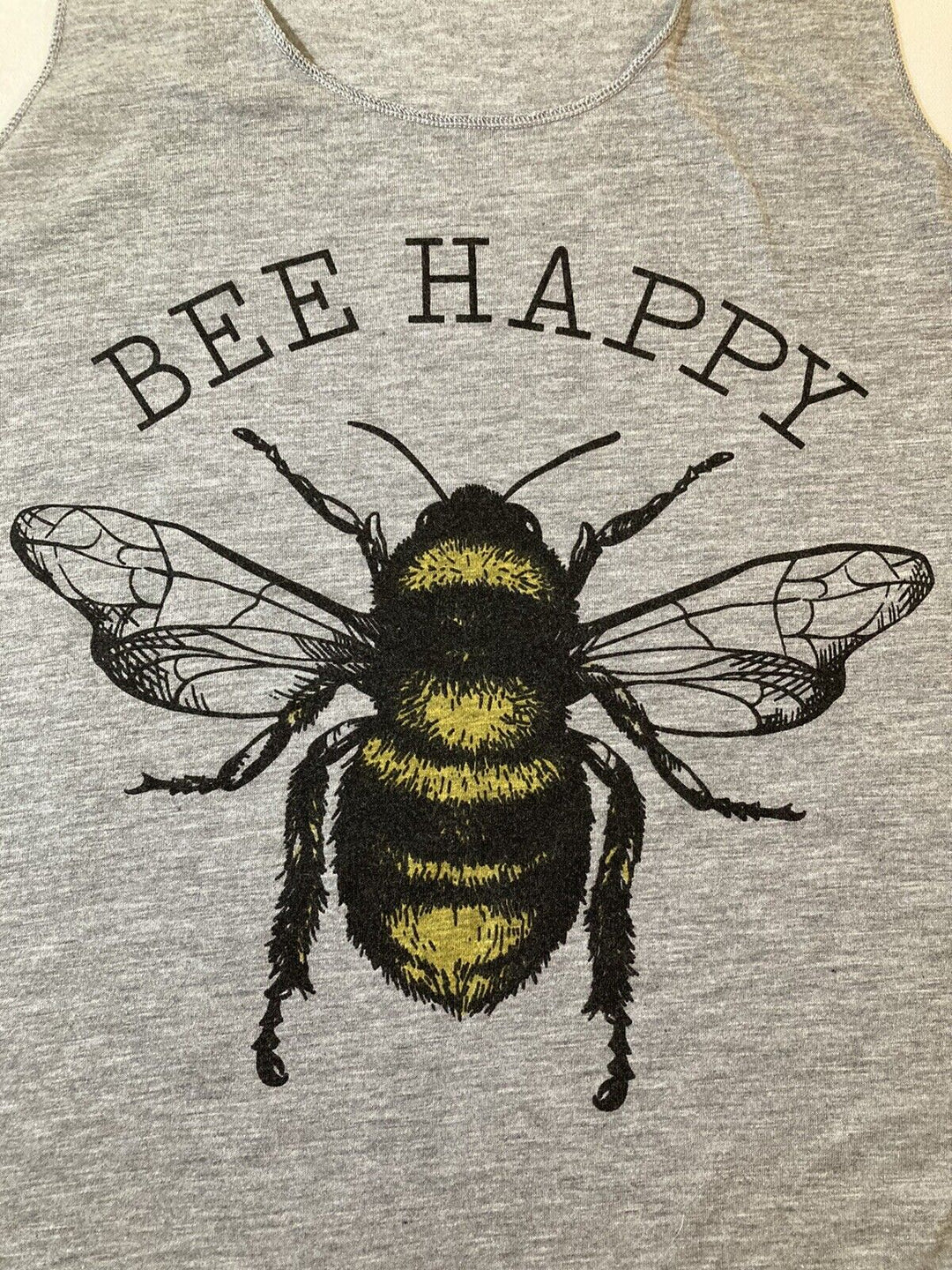 Bee Happy Print Tank Top