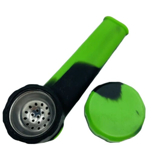 Silicone Hand Pipe w/Metal Bowl
