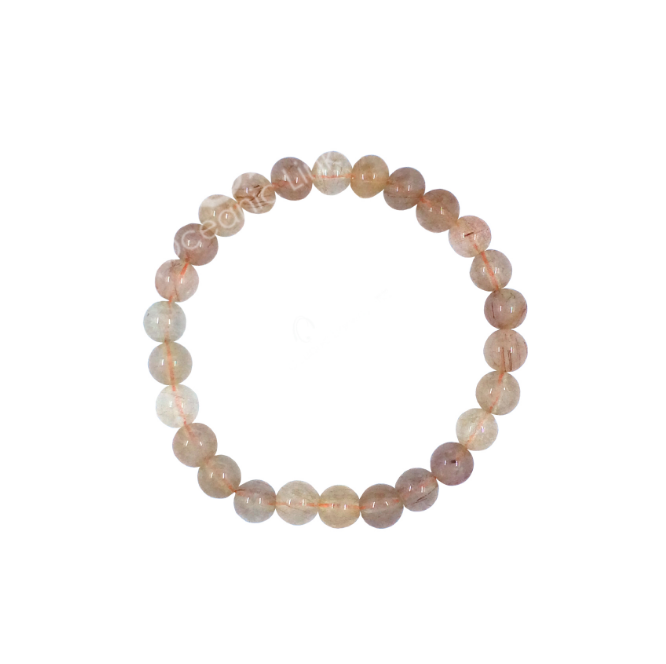 Oceanic - Rutilated Gold Quartz w/Copper Mix Beaded Bracelet