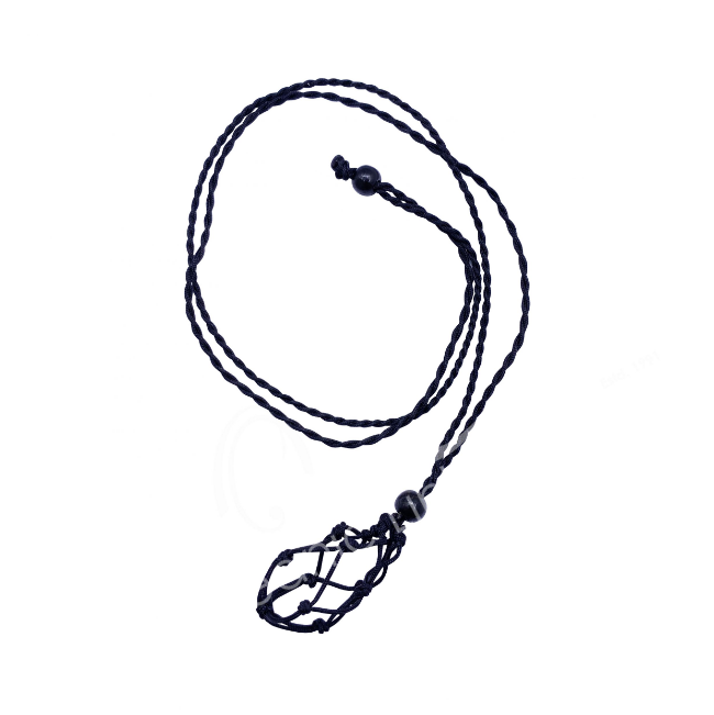 Oceanic - Black Net-Bag for Stone Adjustable Necklace