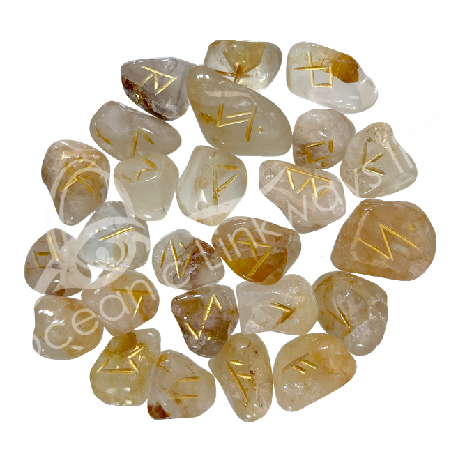 Oceanic - Golden Healer Gemstone Rune Set