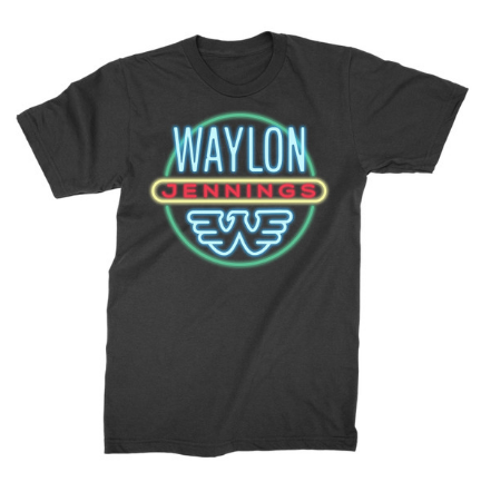 Manic - Waylon Jennings Neon Logo T-Shirt