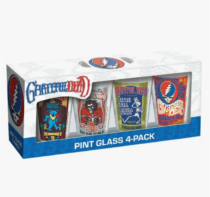 Grateful Dead - Tour Posters 16oz Pint Glass Set of 4