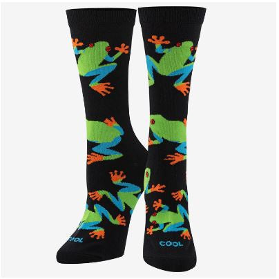 Cool Socks - Tree Frogs Womens Crew Socks