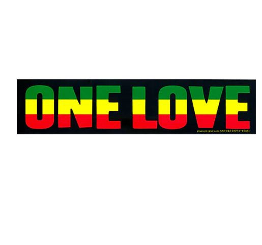 Rasta One Love Bumper Sticker