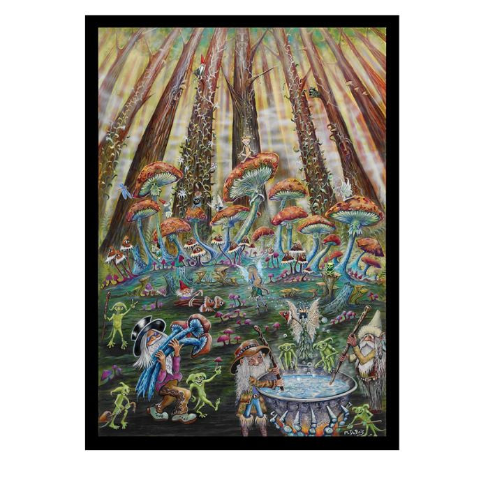 HappyLife - Mushroom Forest Offset Print