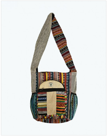 Kathmandu - Cotton/Hemp Stripes HoBo Bag