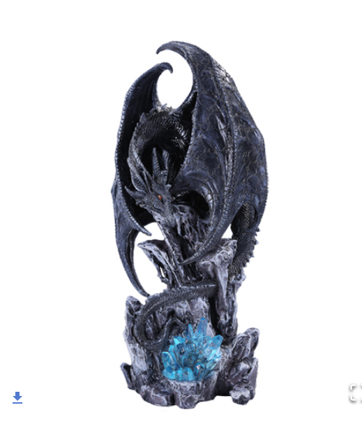 Pacific - Morning Stretch Dragon Statue w/LED 11224