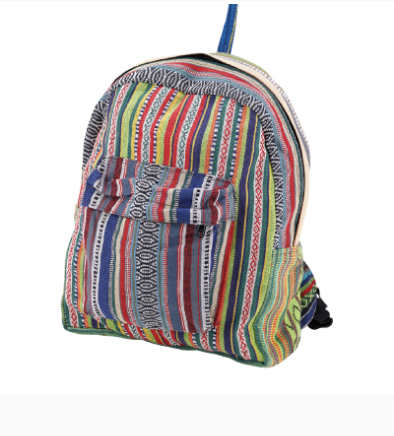 Benjamin - Multicolor Striped Big Pocket Backpack