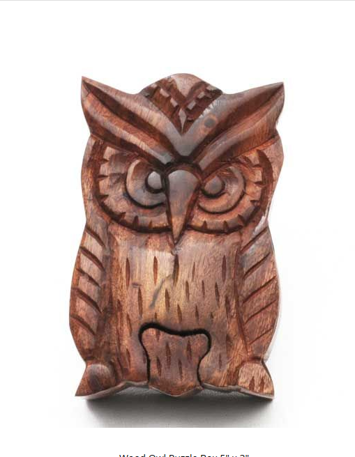 RExpo - Wood Owl Puzzle Box