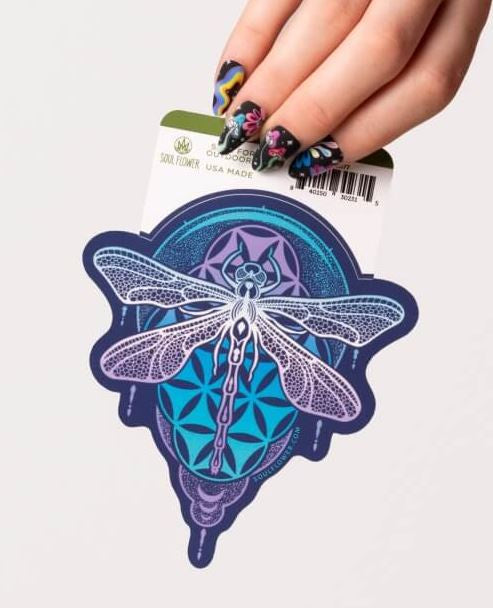 Soul Flower - Dragonfly Mandala Sticker