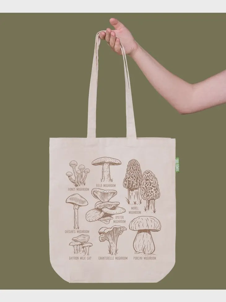 Soul Flower - Mushroom Botanical Tote Bag
