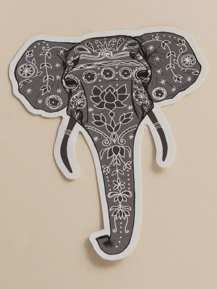 Soul Flower - Painted Elephant Sticker