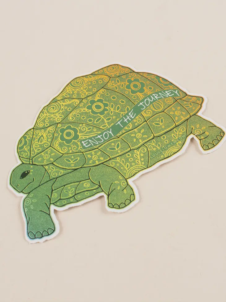 Soul Flower - Enjoy the Journey Turtle Sticker