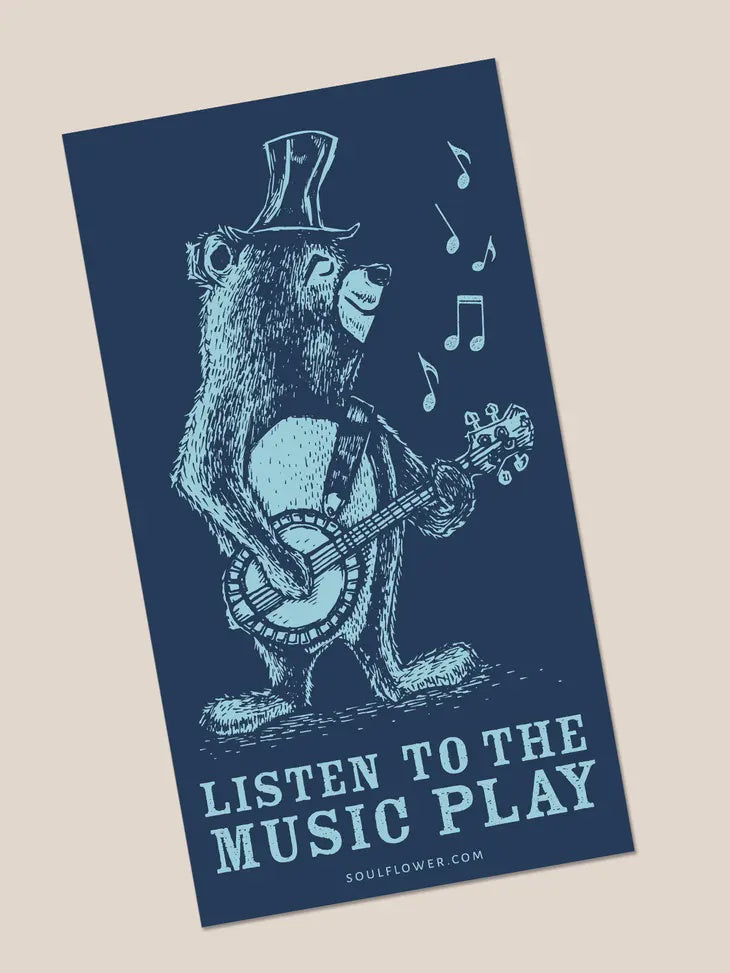 Soul Flower - Listen to the Music Play Sticker