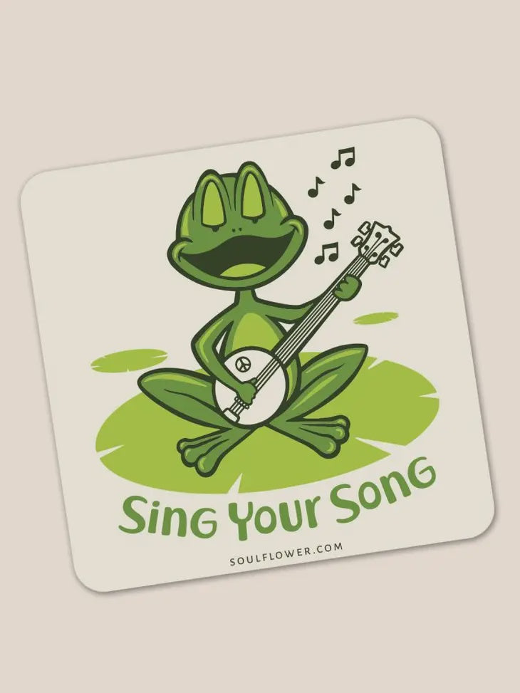 Soul Flower - Sing Your Song Frog Sticker