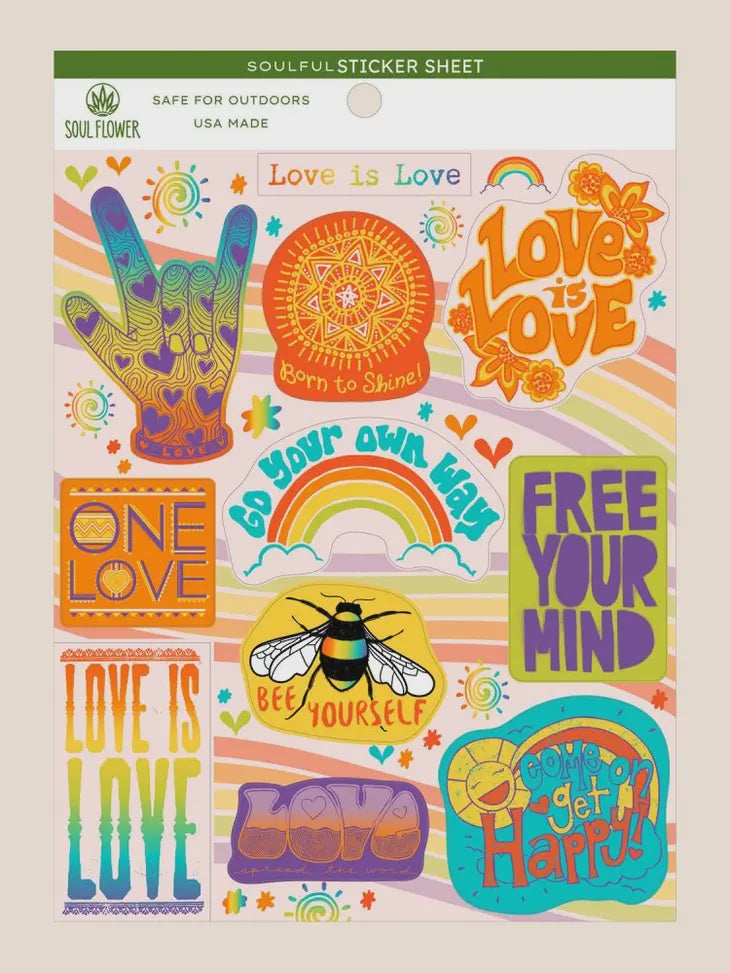 Soul Flower - Love is Love Sticker Sheet