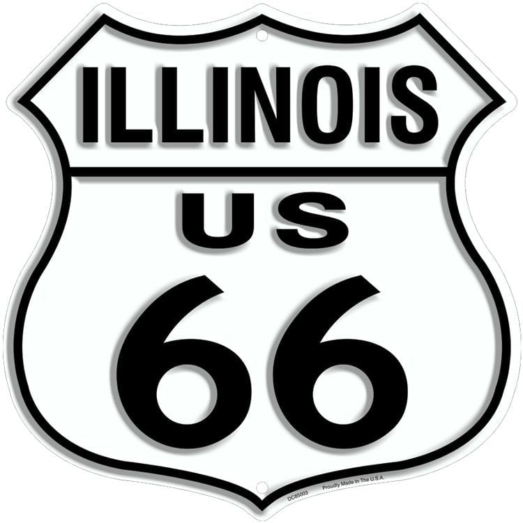 Route 66 IL Shield Sign