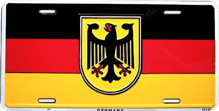 Germany Flag/Eagle License Plate