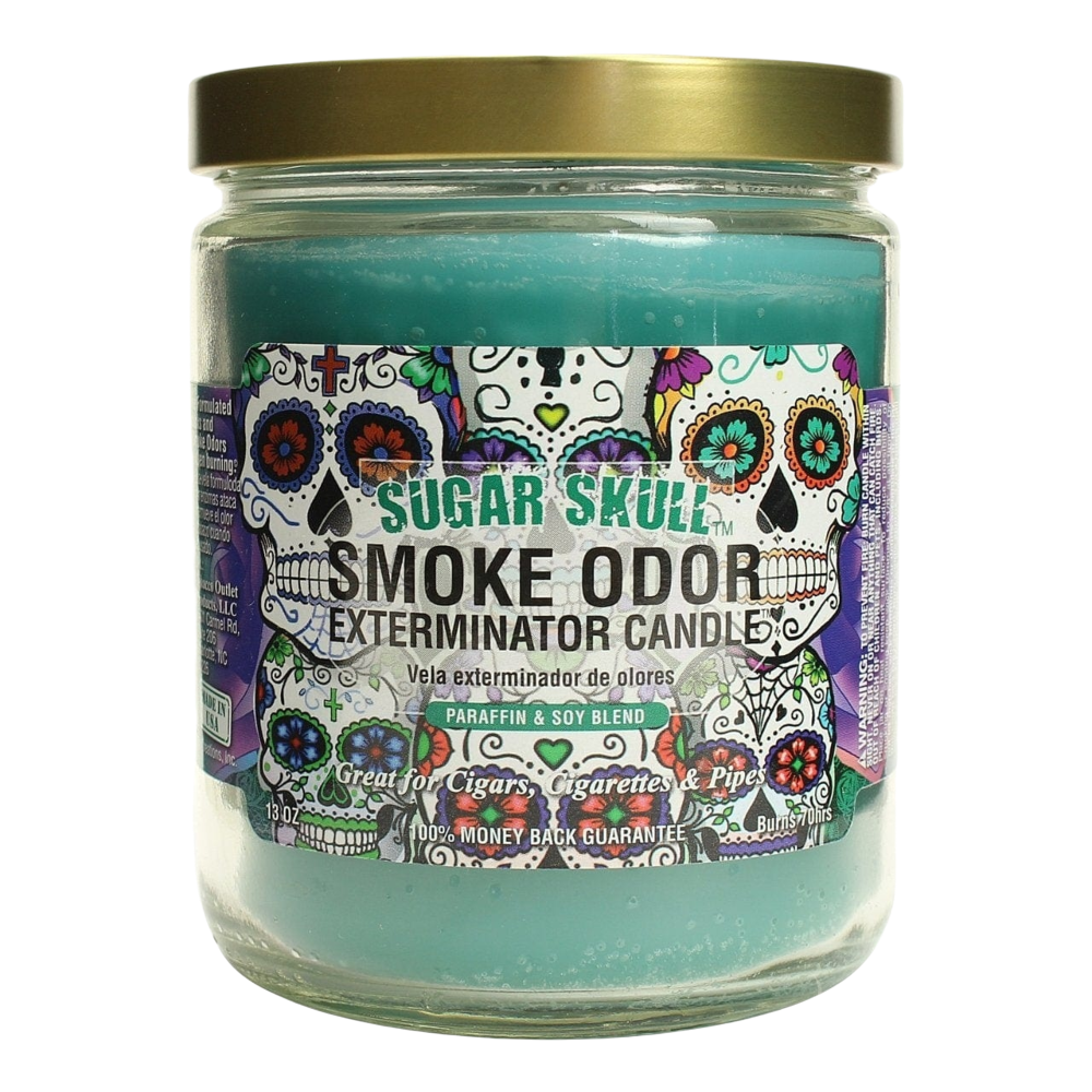 Sugar Skull Smoke Odor Exterminator Candle – Penny Lane Gifts