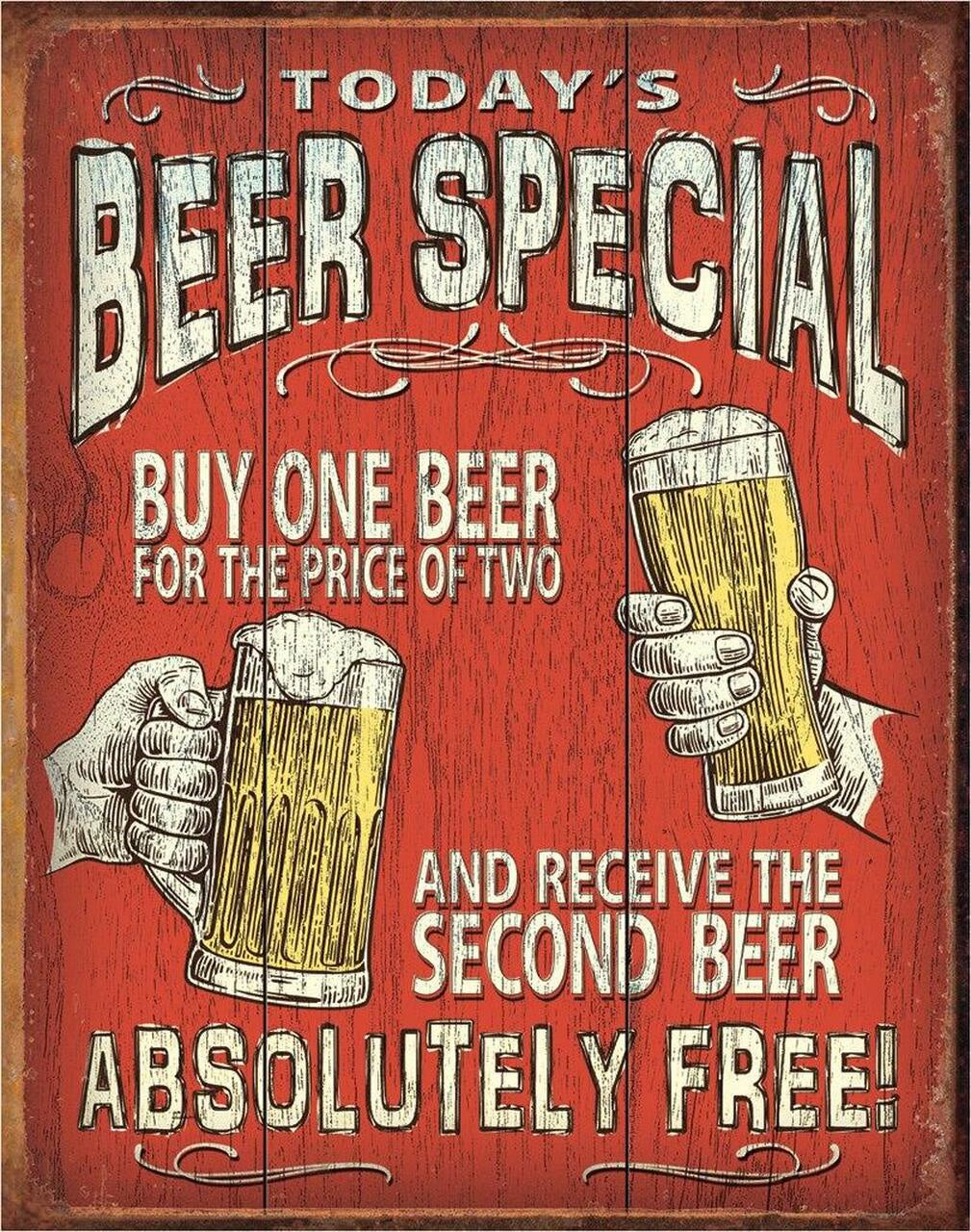 Today's Beer Special Tin Sign